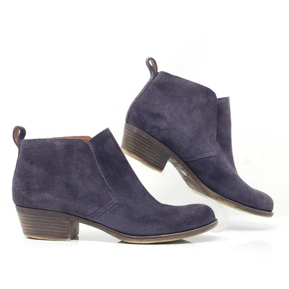 Lucky Brand Navy Booties Dianna Style Size 6 - Picture 1 of 7